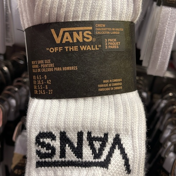 Vans Socks 3 pairs set CREW VANS.
"OFF THE WALL" White/Black
NWT - Picture 13 of 16